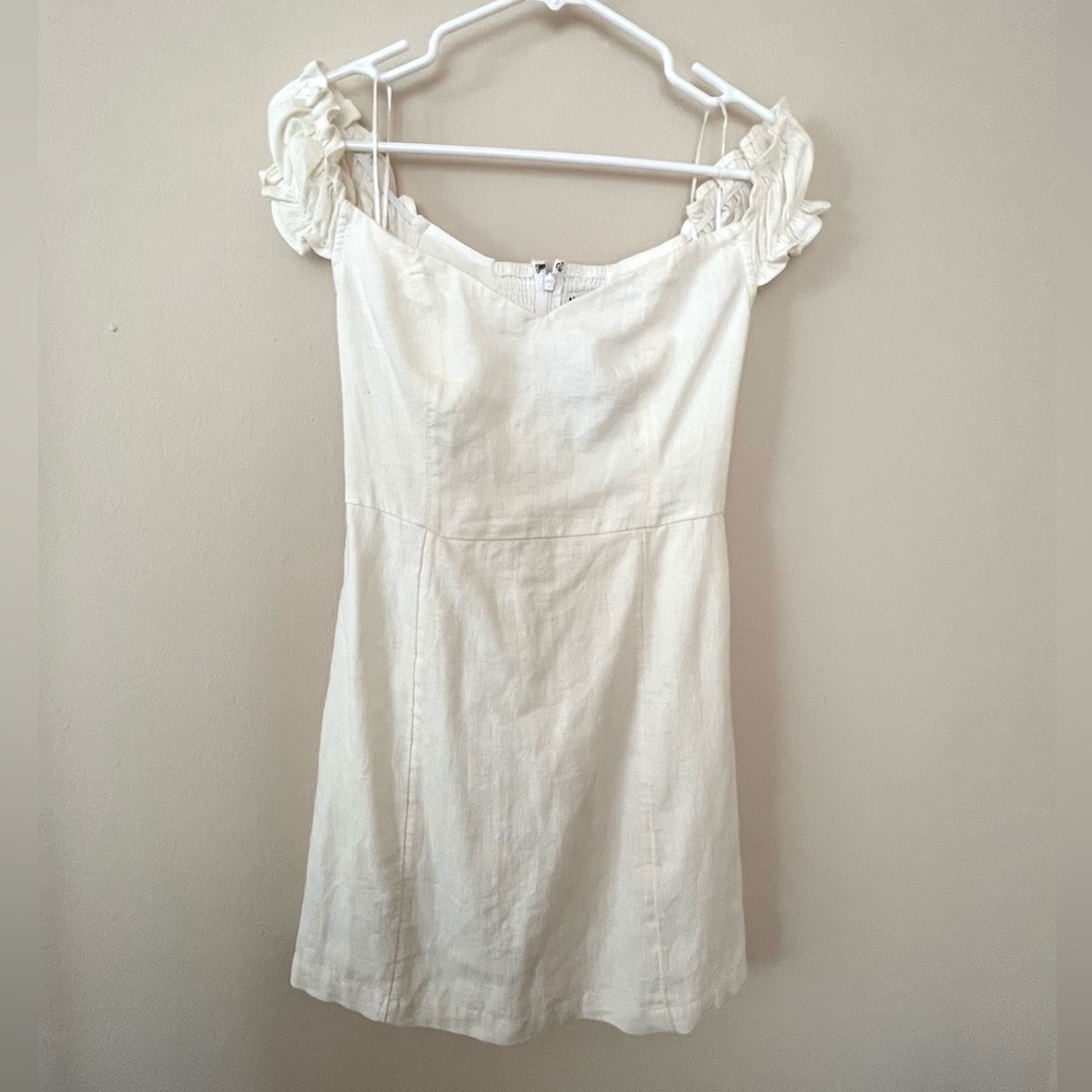 NEW Abercrombie & Fitch Off-the-shoulder Corset Mini Dress - White